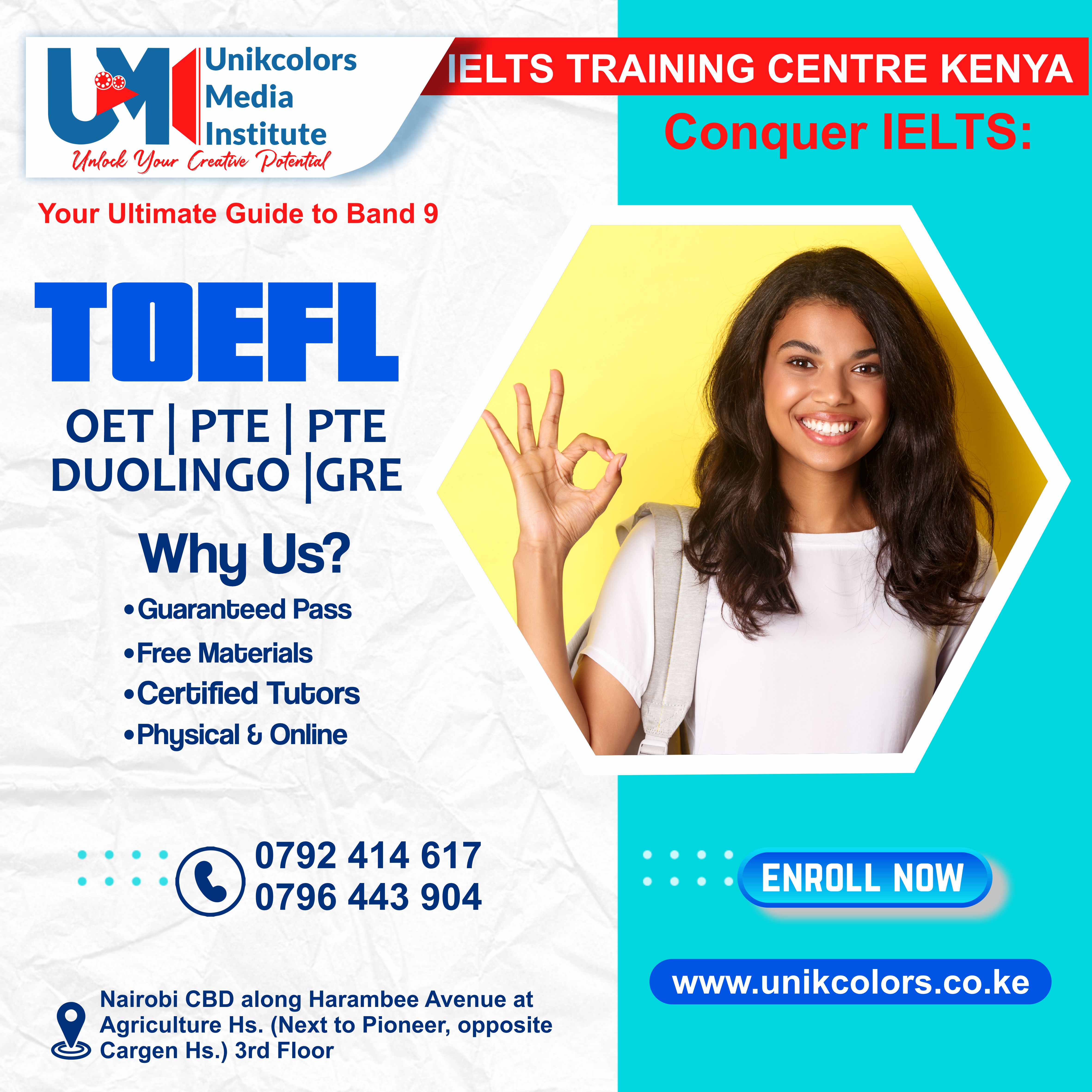 IELTS TRAINING CENTRE KENYA - IELTS PREPARATION | OET | TOEFL | PTE | GRE | DUOLINGO